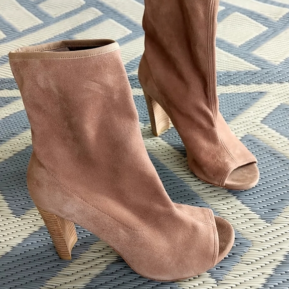 STUART WEITZMAN Peep Toe Ankle Heeled Boots - Picture 3 of 17